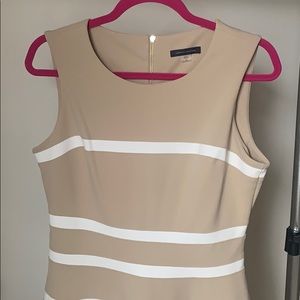 Tommy Hilfiger Tan and White Stripe Dress